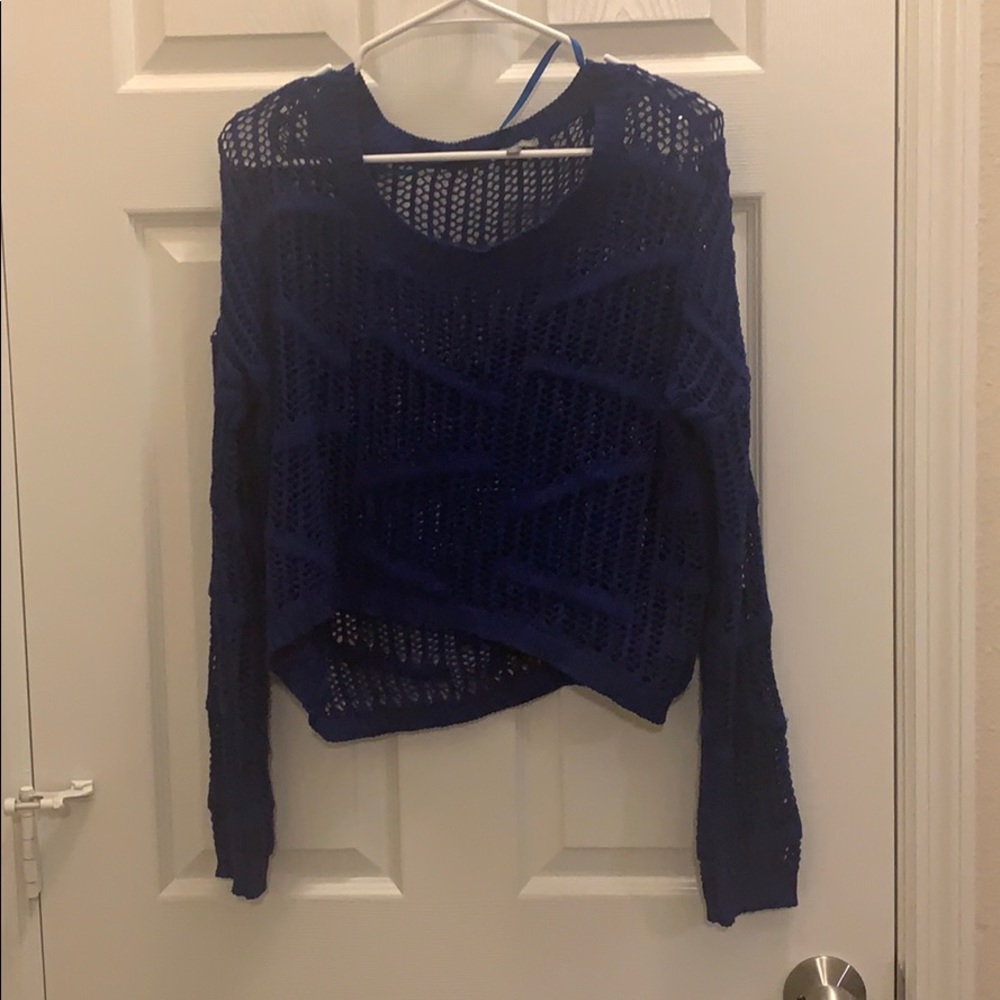 Royal blue knit sweater